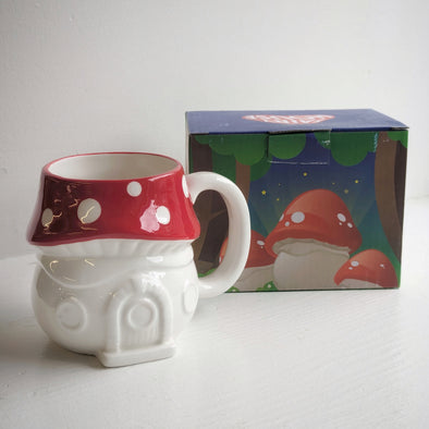 Fairy House Ceramic Toadstool Mug by Puckator