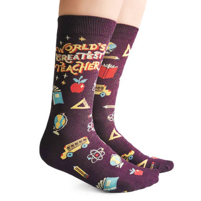 Teacher's Pet Women's Crew Socks by Uptown Sox