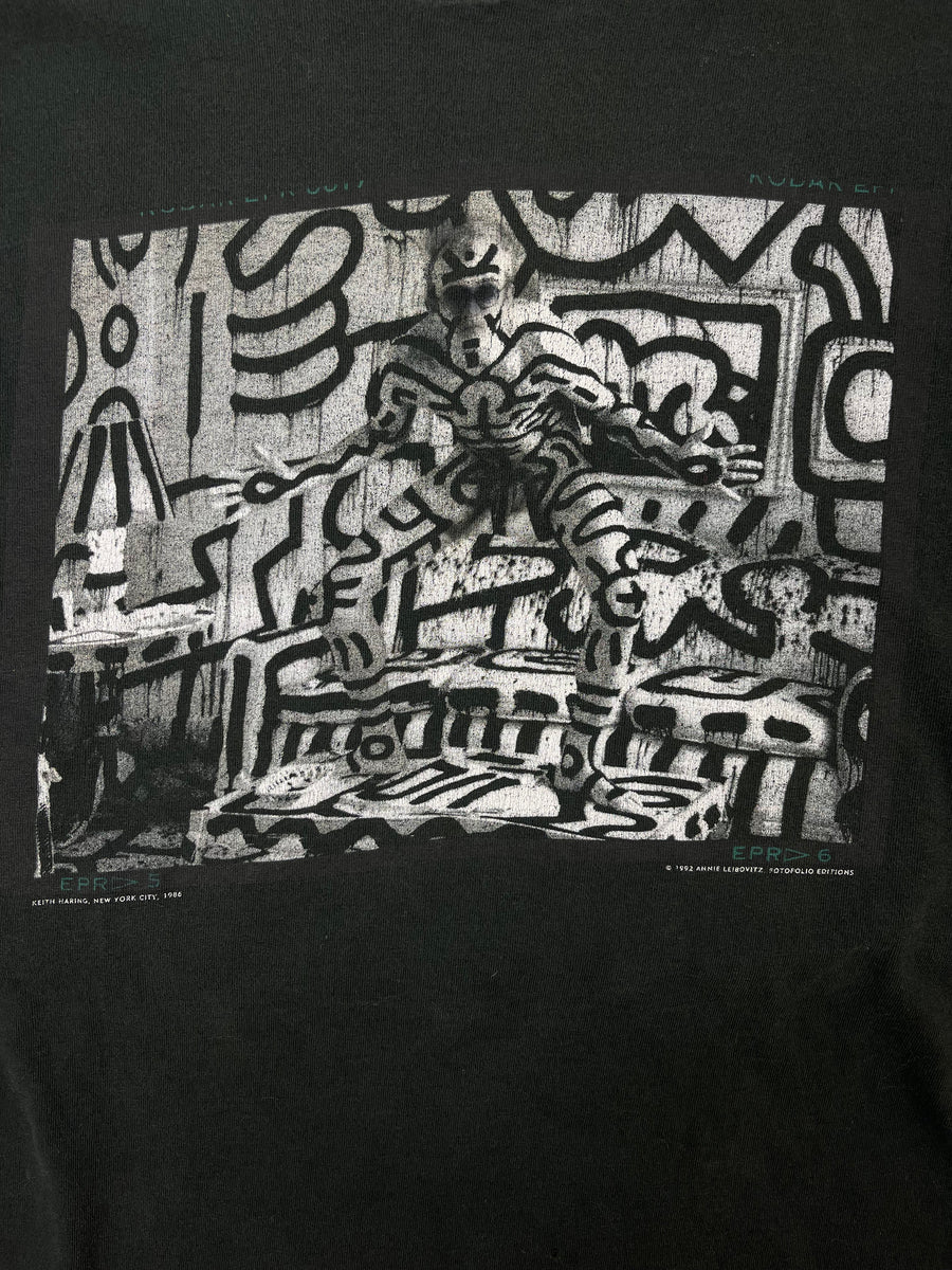 Vintage Annie Leibovitz Keith Haring 1992 Art T-shirt Mens Size Large