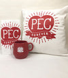 PEC Forever HEART THROW PILLOW in Red 100% Cotton Twill