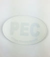PEC Euro Oval Car Static Cling (Inside Window) Sticker