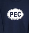 PEC Oval Unisex NAVY BLUE Fleece Crew Sweatshirt