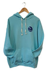 Sandbanks Sunset Double-Sided Print Unisex HOODIE Pullover Sweatshirt AQUA BLUE