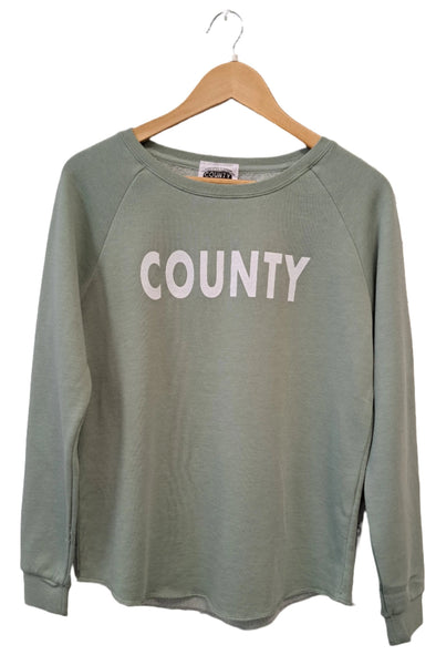 Women's County PT SAGE GREEN CREW SWEATSHIRT