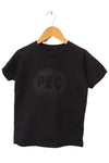 PEC OVAL Youth Black Modern Crew T-Shirt