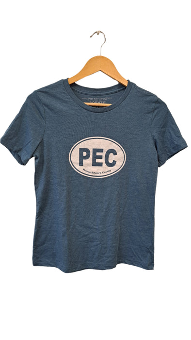 PEC Oval Women's DEEP TEAL Relaxed Fit Crew T-shirt