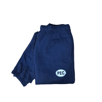 NEW Style! PEC Oval Navy Blue Unisex Sweatpants Made in Canada