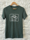 BIKE PEC Men's Unisex Modern Crew T-shirt FOREST HEATHER