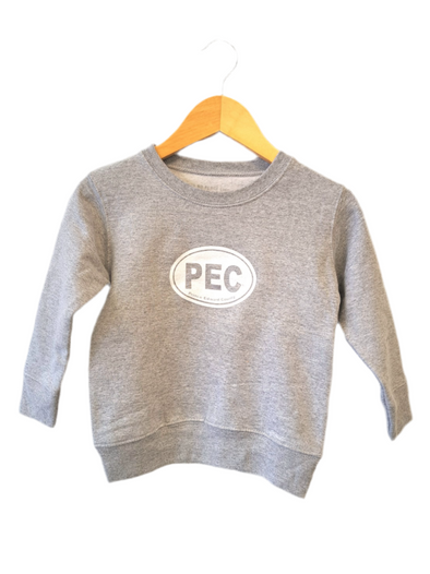 PEC OVAL TODDLER HEATHER GREY CREW Sweatshirt