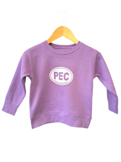 PEC OVAL TODDLER LAVENDER PURPLE CREW Sweatshirt