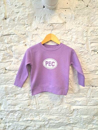 PEC OVAL TODDLER LAVENDER PURPLE CREW Sweatshirt