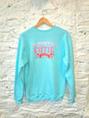 County Cutie AQUA BLUE Unisex Crew Sweatshirt Double-Sided Print