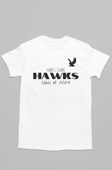 HARRY J CLARKE HAWKS Class of '24 Graduates ADULT UNISEX T-Shirt