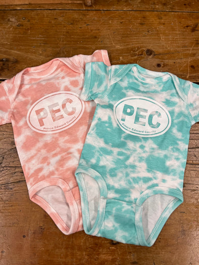 TIE DYE PEC OVAL Baby ONESIE