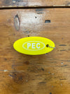 PEC Oval FOAM FLOATING Keychain RED YELLOW Prince Edward County