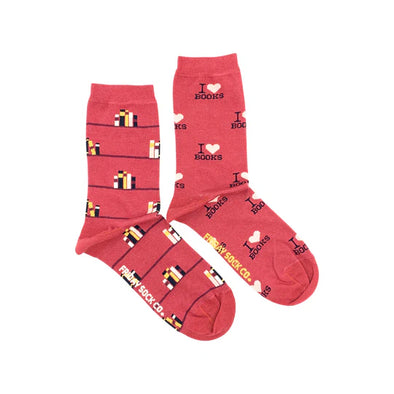 WOMEN's I Love Books Mismatched Socks • Friday Sock Co