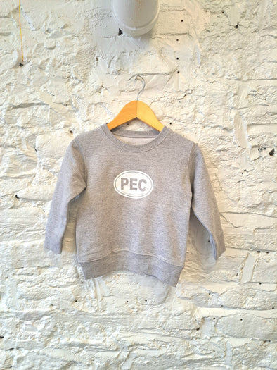 PEC OVAL TODDLER HEATHER GREY CREW Sweatshirt