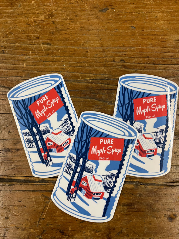 Maple Syrup Can Sticker