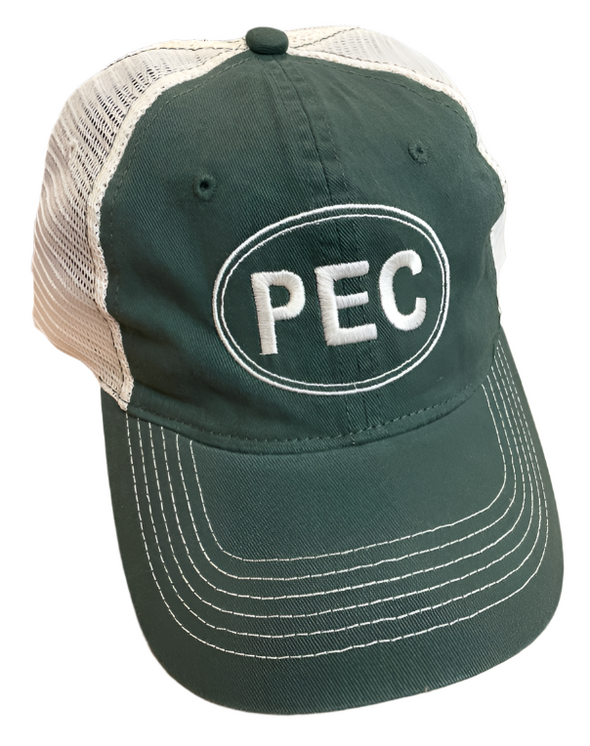 pec oval, cap, mesh back