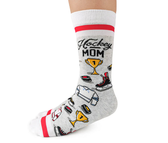 Hockey Mom Women's Crew Socks by Uptown Sox