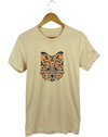 red fox face design on cream colour unisex t-shirt county animal collection
