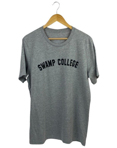 SWAMP COLLEGE  Men's UNISEX Athletic HEATHER GREY Modern Crew T-shirt
