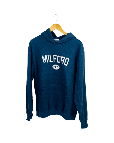 Milford PEC NAVY HEATHER Unisex Hoodie Pullover Sweatshirt