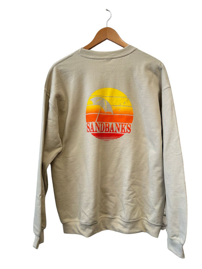 1 XXL LEFT!  SANDBANKS Sunburst Split Fountain Unisex Crew Sweatshirt