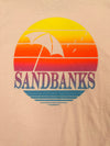 SANDBANKS Sunset with NEON Pink Split Fountain Kids & Youth Light PINK T-Shirt