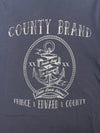 RUM RUNNER County Brand SOUTH BAY to DUCK Island Oxblood Unisex Modern Crew T-Shirt
