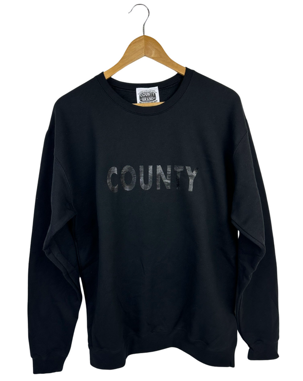 County PT Black/Black Unisex Crew Sweatshirt