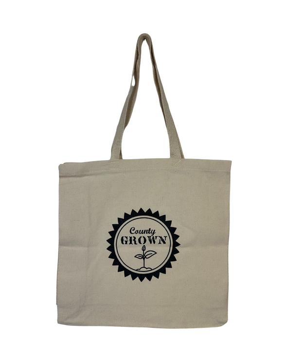 County Grown Canvas Cotton Tote - Canvas w/ Black Ink