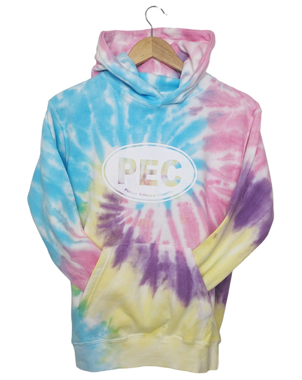 PEC OVAL KIDS YOUTH JELLY BEAN TIE DYE HOODIE Pullover Sweatshirt