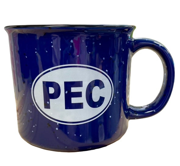 Royal BLUE PEC Oval Ceramic 15oz Mug