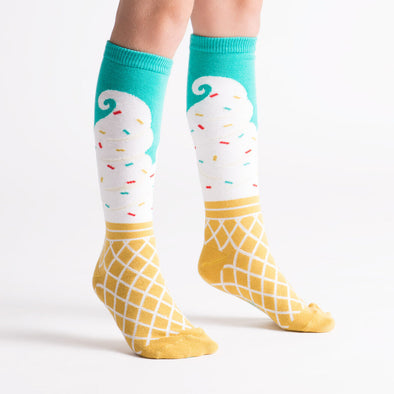 Ice Cream Dream Youth Knee High Crew Socks • SOCK IT TO ME