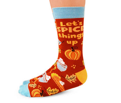 Women's LETS SPICE THINGS UP Crew Socks by Uptown Sox