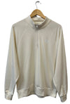 French terry, lightweight, quarter zip, tiny oval, pec, oval 