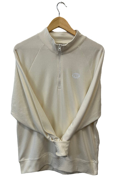 Lightweight, french terry, 1/4 zip, quarter zip, tiny oval 