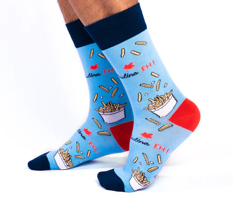 Men's Poutine Eh! Socks by Uptown Sox