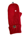 PEC Oval Fleece Lined MITTENS Red, Black, Marled Black & White