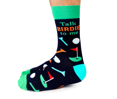 Talk Birdie to Me Crew Socks by Uptown Sox