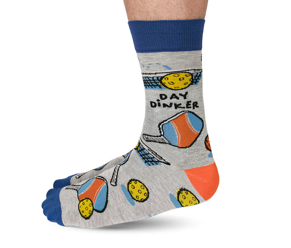 Pickleball Day Dinker Crew Socks by Uptown Sox