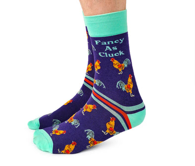 Fancy As Cluck Crew Socks by Uptown Sox