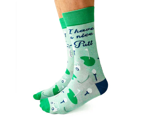 Nice Putt Crew Socks by Uptown Sox