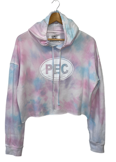 Womens, Hoodie, Tie die, cropped, PEC, oval 