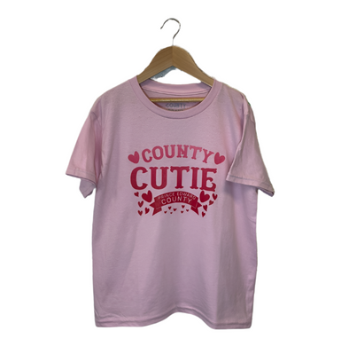 youth, county cutie, tshirt, pink, light pink