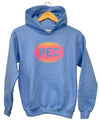 Pink and orange, tie dye ink, youth, periwinkle, hoodie, pink, orange