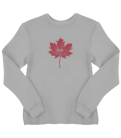 canada home maple leaf crew unisex sweatshirt made in canada red