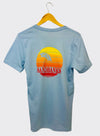 SANDBANKS Sunset Split Fountain Men's Unisex Modern Crew T-Shirt