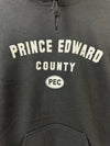 Prince Edward County PEC BASIC Words BLACK Unisex HOODIE